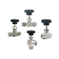 Manual Hydraulic Flow Control Needle Valve 1/4" 316SS Stainless Steel for Instrumentation 7.6MPA Pressure -30-140