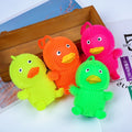 Custom Logo Yellow Duck Puffer Stress Ball LED Light-Up Glowing Animal Squish Toy Plastic Relief Toys for Adults