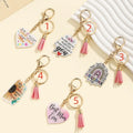 MOM Keychain Gift Hot Sell Mother's Day Gift Wooden Leopard Pattern Letter Keychain Creative Keychain