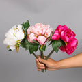 R004 Peony Artificial Silk Flowers Bouquet Wedding Supplies Decorative Peonies for Easter and Christmas MOQ 50 Pcs