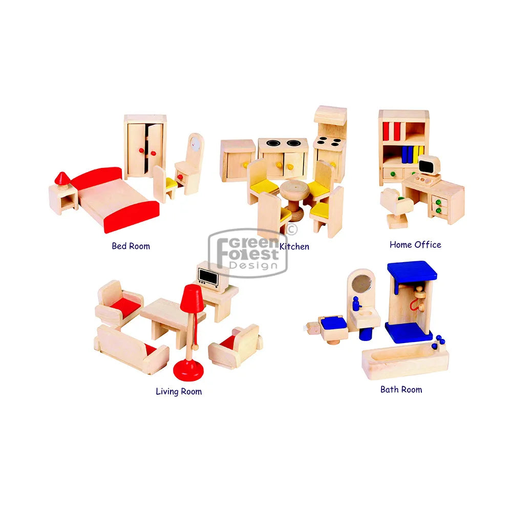 Play House Doll Furniture Move Toy Kids Play Room Cargo Kids Furniture