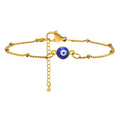 ORDRM Fashion Jewelry Gold Plated Stainless Steel Wholesale Hand Chain Evil Eye Beaded Bracelet