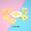 Wholesale Mini Resin  Simulation Cheese Planar Miniature Food for DIY Miniature Kitchen Ornament Decoration