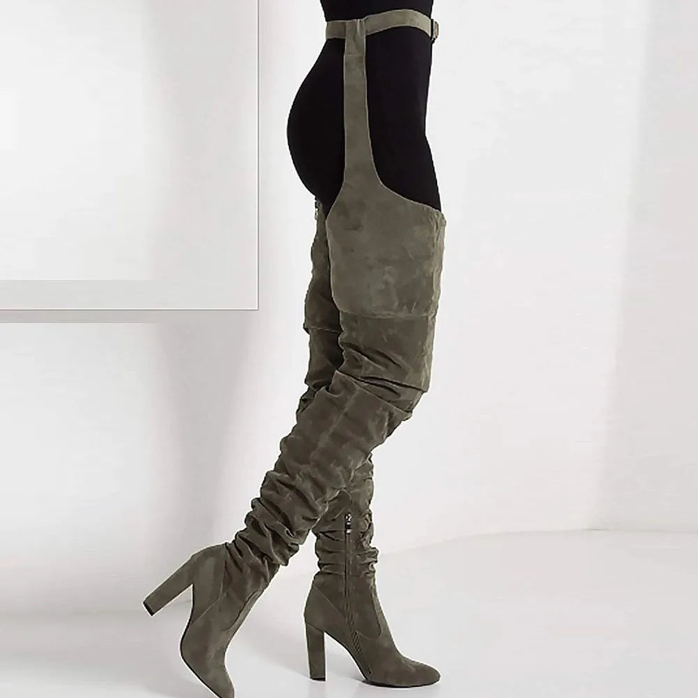 BUSY GIRL YB3010 Dropshopping New Products 2025 Women Boots Plus Size High Heel Women Boots Thigh High Boots