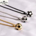 Zhongzhe Jewelry World Football Soccer Necklace Stainless Steel Unfade Waterproof Creative Sports Non Tarnish Men's Necklace