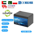 EU Dubai Stock 12V Lifepo4 Battery Pack 10AH 50AH 30AH 100ah Solar Battery for RV Marine Camping Waterproof Lithium Battery Pack