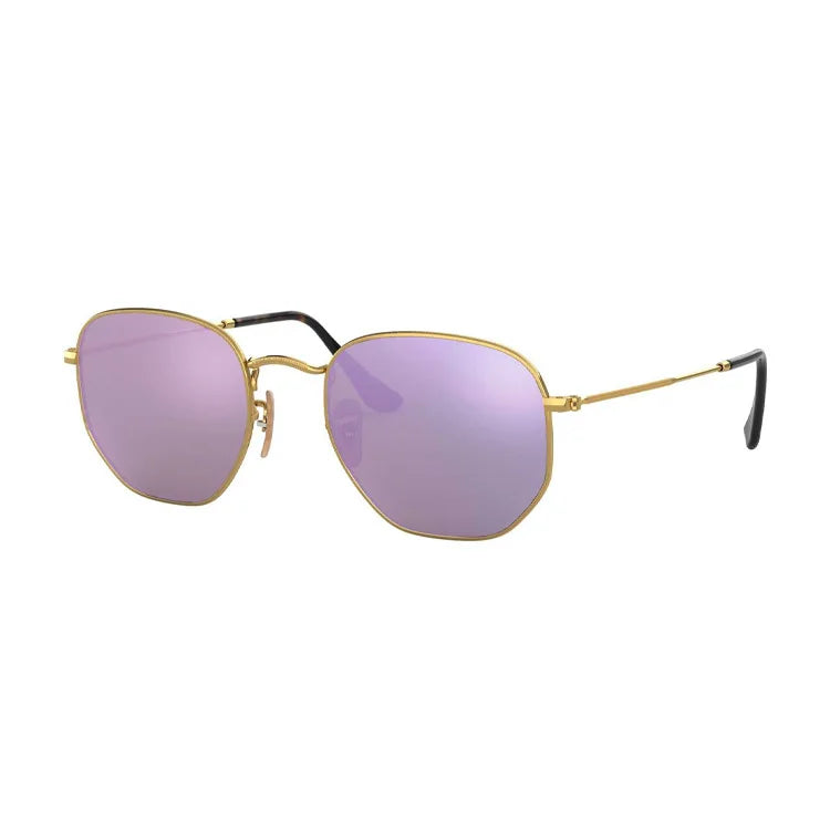 Popular Wholesale Fashion Trend Outdoor Driving Shades Uv400 Large Metal Frame Color Flim TAC Lens Polygon Polarized Sunglasses