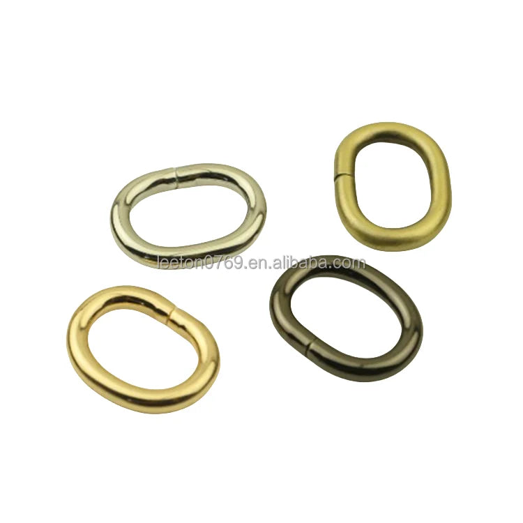 Stock Supply 0.75inch 20mm 4 Colors Metal Oval Ring Bag Buckle