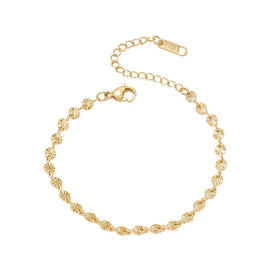 2023 High Quality Wedding Stainless Steel Cuff Bracelet 18K Gold Plated Non-Tarnish Flower-Shaped Bell Fashion Jewelry for Women