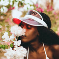 Summer Unisex Adult Sun Hat 100% Cotton UV Protective Cycling Outdoor Visor Cap for Pool & Sports