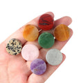 Factory Custom Make Natural Crystal Agate Stone Amethyst Rose Quartz Diy Stone Jewelry Material 16~18mm Circular Thin Slice