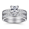 SGARIT Hot Sale Wedding Couple Jewelry 925 Sterling Silver Zircon Ring Jewellery 5A Cubic Zircon Promise Couples Rings