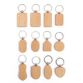 Custom Beech Wooden Keychain Laser Engraved Logo Blank Keychain Promotional Souvenir Gift Natural Wood Keyring Wholesale Cheap