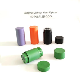 M021 Cosmetics 1oz Clear Empty Gel Round Deodorant Stick Container 30ml 50ml 75ml 15g Twist Tube Bottom Filling Wholesale