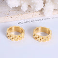 Wholesale Hot Sale Unique Trending Aesthetic Women Gold Rings Stainless Steel Punk Ring Anillos Acero Inoxidable Por Mayor