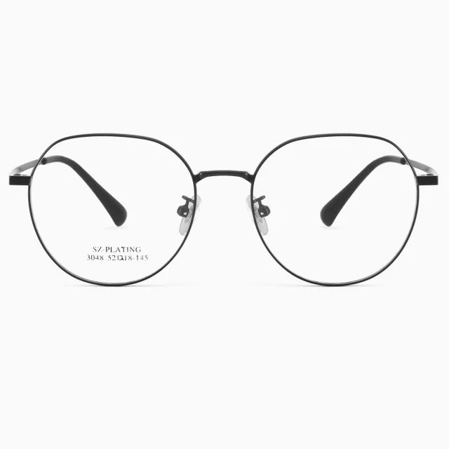 Wholesale Retro Alloy Optical Frames Men and Women's Metal Spectacle Eye Glasses Factory Ready Stocks