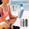 Stainless Steel Camping Bottled Water Filter Activated Carbon Filter Water Bottle With Filter Purifier