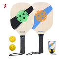 Hot Sale Wooden Pickleball Paddle Racket Set Wooden Beach Racket Popular Toys of Pickle Balls Welcome Customs Design and Bag OEM