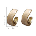 Small Brass with Oil Drop Color Hollow c Shape Half Half Hoop Earring Channeled Women Earrings