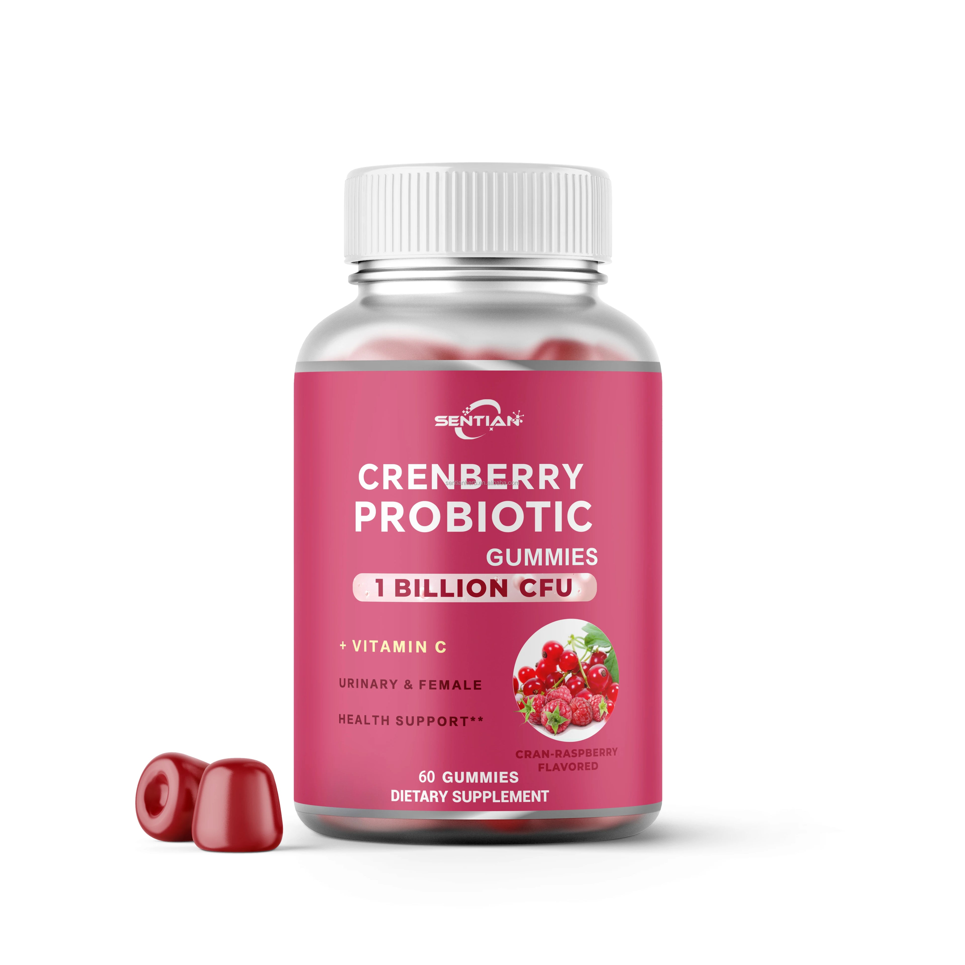 OEM Women Probiotic Gummies 50 Billion Cfu Cranberry Prebiotics Probiotics Capsules for Women Urinary Health
