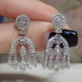 CAOSHI Luxury CZ Crystal Women Wedding Bohemia Jewelry Long Bridal Wedding Earrings with Clear Luxury Earrings for Women
