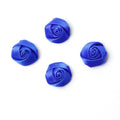 Mini Ribbon Bows Roses Flowers Craft Artificial Ornament Applique Sewing DIY Small Handmade Mini Lace Satin Ribbon Flowers