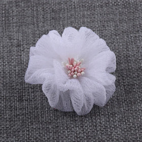 Wholesale Handmade Mesh Cloth Match Flower Core Flower for Children Teens Girls Babies Toddlers Hair Accessories