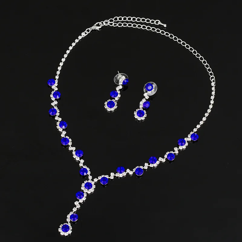 WN169 Wholesale Fashion Bridal Jewelry Set Women Necklace Earrings Set Wedding Jewelry Set