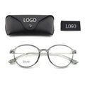 DOISYER 2020 Women's round Eyewear Tr90 Anti Blue Light Blocking Glasses with Fashion Print for Computer Use