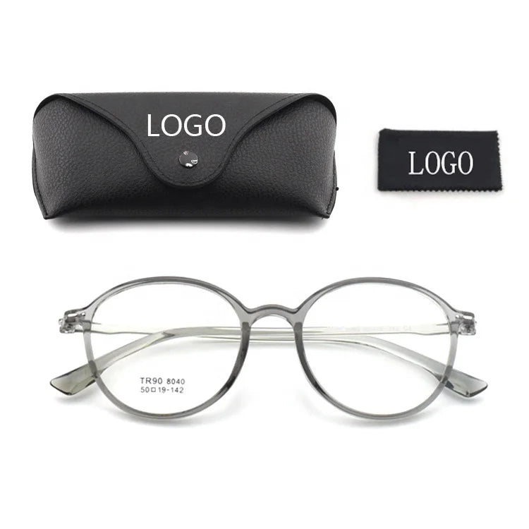 DOISYER 2020 Women's round Eyewear Tr90 Anti Blue Light Blocking Glasses with Fashion Print for Computer Use