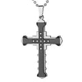 2026 Quality Guarantee Punk Jewelry Boy Friend Gifts Shiny Diamond Necklace Domineering Cross Pendant Necklace to My Son