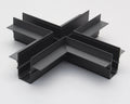 Modern Linear Lighting Systems Black 20 Concealed "+" Connector for Magnetic Lighting Track