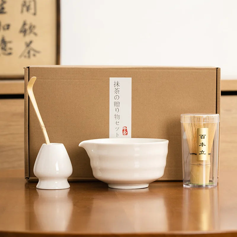 Wholesale Customized Matcha Set Cute Matcha Tea Whisk Bowl Accessories Kit Set Matcha Tools Set with Special Design Gift Box MegaBDM