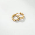 QIAOREN 12341 Dainty Round CZ Huggie Hoop Earrings Gold Stainless Steel Tiny Flush Set Crystal Mini Hoops Stackable Jewelry US
