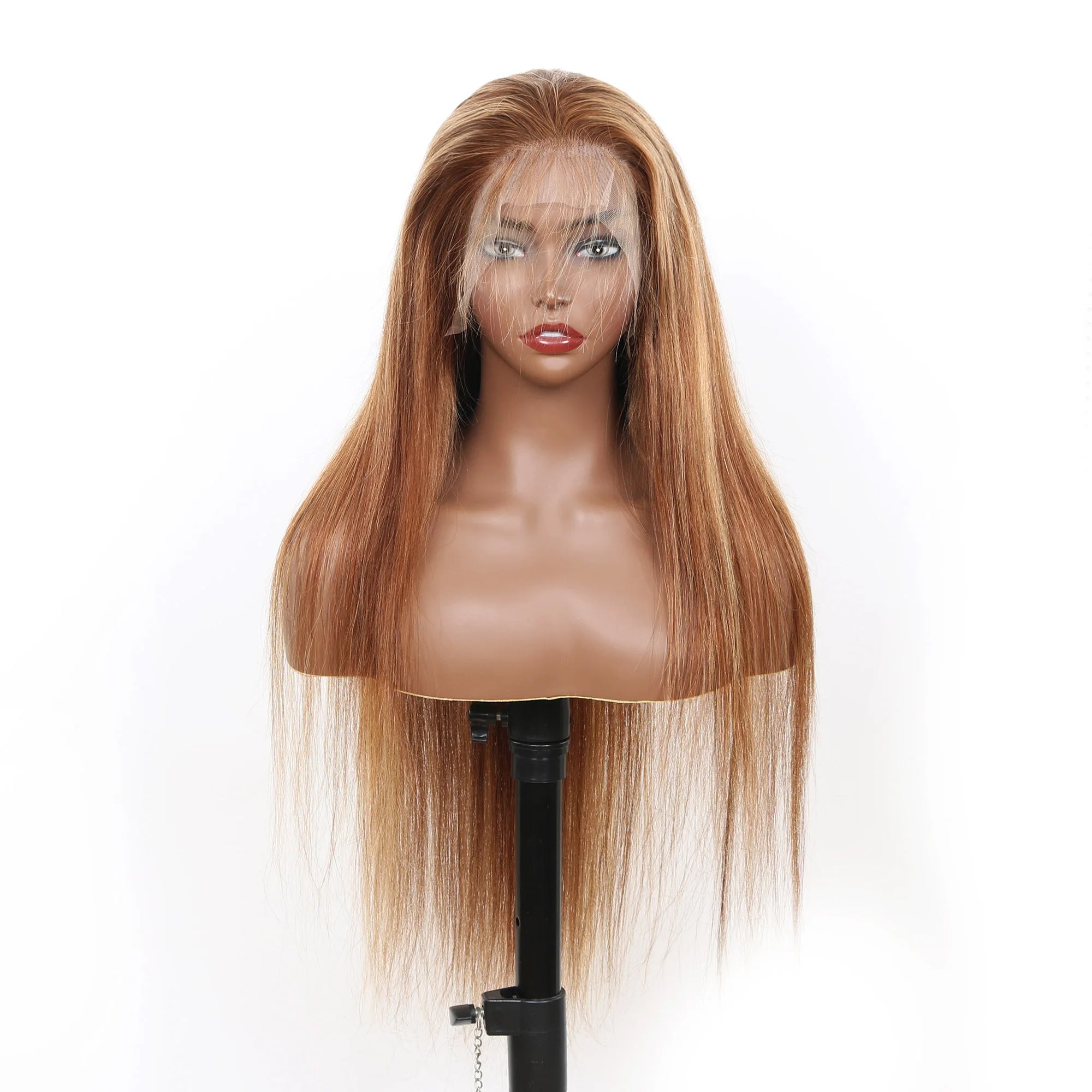 Highlight P4-27 Color Lace Front Human Hair Wig Transparent Lace Long Straight 13*4 Brazilian Hair Wigs
