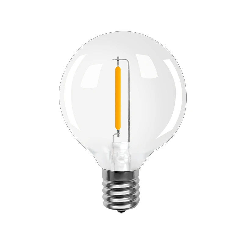 JAIYI 25 Ft G40 Globe Incandescent 25 Bulb Vintage Cafe Integrated Led String Lights Black Cafe String Ball Lights