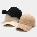 Wholesale New Autumn Fall Winter Outdoor Japanese Fashion Sports Caps Faux Lamb Wool Fuzzy Furry Baseball Hat for Women
