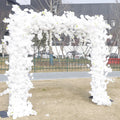 White Rose square Artificial Flower Arch Backdrop for Wedding Decoration