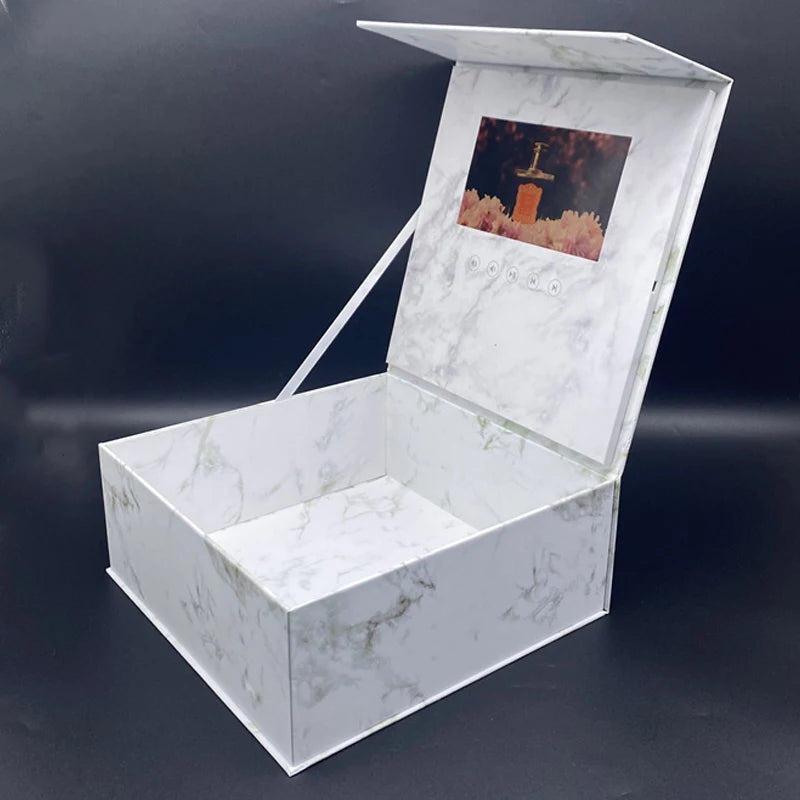 Factory Direct Gift Packaging Customized Hardcover Box Birthday Screen 7 Inch LCD Video Gift Box
