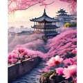 Beginner-Friendly DIY Acrylic Landscape Painting Kit 40x50cm/16x20inch Printed Paint Number for Adults Home Wall Decor Cartoon