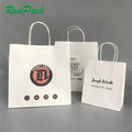 Wholesale Custom Logo Printing Recycled Reusable Food Grade Art Paper Pizza Sushi Takeaway Food Bag Spout Top Environmentally