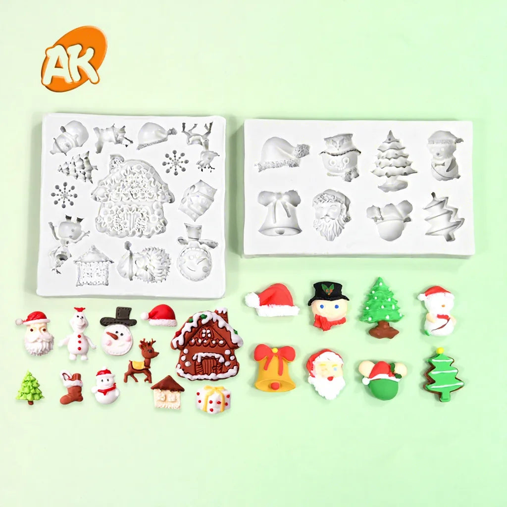 Cake Silicon Mold Silicone Fondant Chocolate Moulds Cake Decorating Supplies Christmas Cake Decoration Sugarcraft Pastry Baking