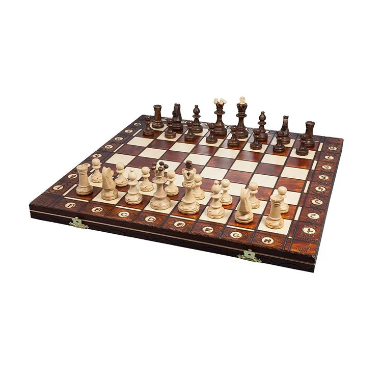 Hot Selling Tunisian Luxury Ebony/Olive Wood Chess Board Game Set for Children