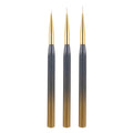 New Nail Painting Wholesale DIY Tool Builder Gel UV Stripe 3/9/11mm 3pcs Nail Art Fine Brushes Set Liner Pen