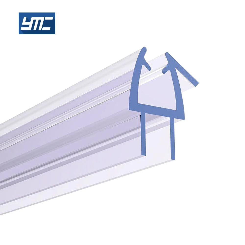 YMC Eco-Friendly Transparent PVC Shower Door Seal Strip for Bathroom Waterproof High Pressure Easy Installation 3-Year Warranty