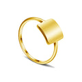Fashion Classic Gold Plated Ring Jewelry Party Wedding Engagement Stainless Steel Ring for Girl Women Men