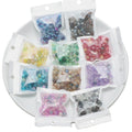 Zhubi Assorted Color Mix Glass Beads Set 50g Fish Starfish Pendant Jewelry Making Crystal Beads for Bracelet Making DIY Crafts