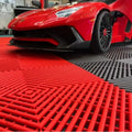Ribbed Flow Through Anti-Slip Plain PVC Garage Floor Grid Tiles Interlocking Splicing Grille Mat Indoor