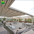 Commercial Electric Pergola Aluminium Outdoor Retractable Roof Pergola Electric PVC Retractable Pergola