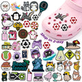 New Trend Designer Kawaii Products Beach Sport Ball Food Game Alien Cat Dogs Animals Passport pink Milk Shoe Decoration Charms
